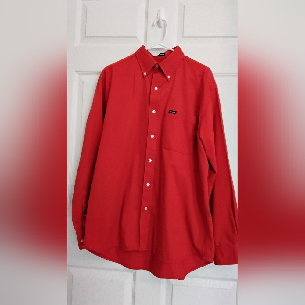 Mens Ivey Crew Vtg Classic Orange Men's Long Sleeve Button Up Shirt